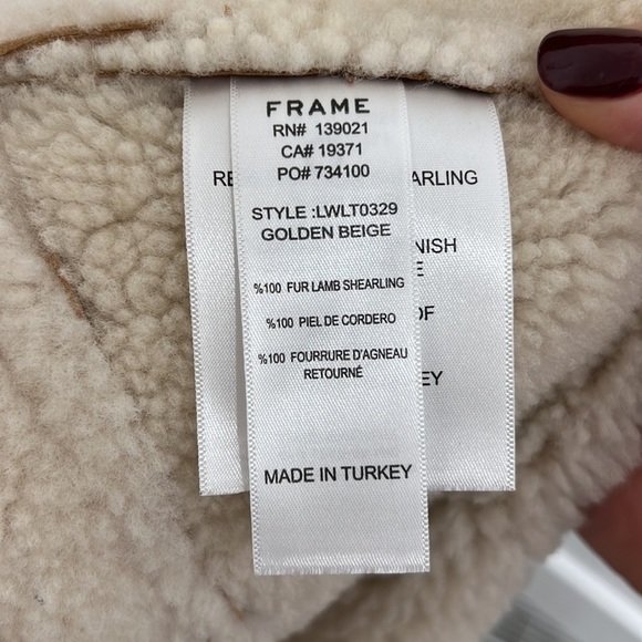 Frame | RARE NWT Cocoon Shearling Coat seen on Giselle Bundchen and Olivia Munn - Picture 9 of 12